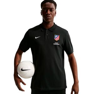 Nike men's black crest polo